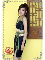 Spaghetti straps cheongsam dress SMS78