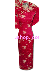 Red dragged cheongsam dress SCT125